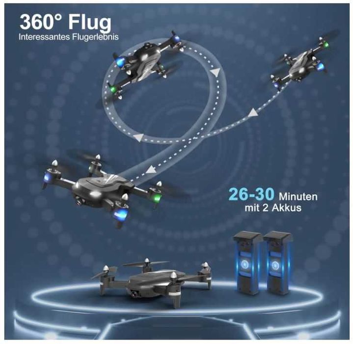 Dron Wipkviey T26 z kamerą HD 1080P i 2 akumulatorami