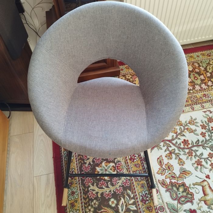 Fotel bujany szary