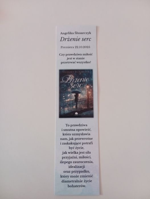 Zakładka do książki "Drżenie serc" Angelika Ślusarczyk