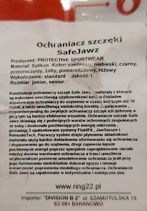 Nowy ochraniacz na szczęki SafeJaws