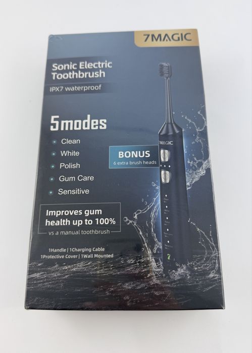 7MAGIC Soniczna szczoteczka do zębów 6 końcówek D36