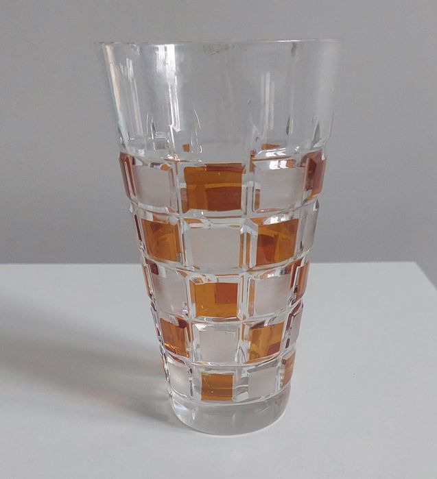 Wazon kolorowy kryształ PRL