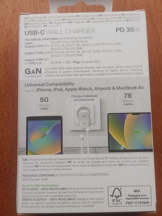 Carregador telemovel  35w