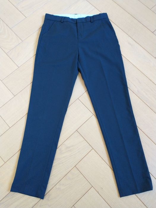 Eleganckie spodnie w kant 170 Cool club stan bdb granatowe
