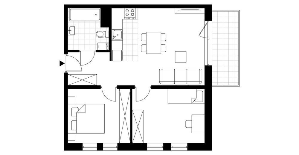 3-pokojowe mieszkanie 51m2 + balkon Bez Prowizji