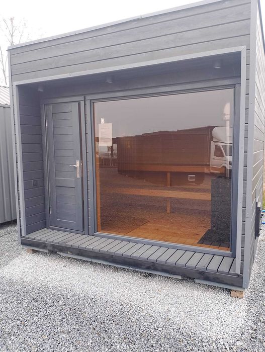 Sauna Ogrodowa 3,1x2,7 m z panoramicznym oknem