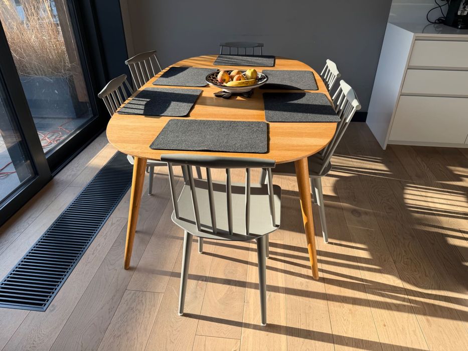 Krzesła HAY J77, szare, 8 sztuk