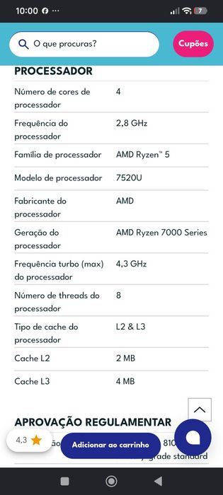 PC Portátil Asus Vivobook E1504FA-R57ALHDPB2