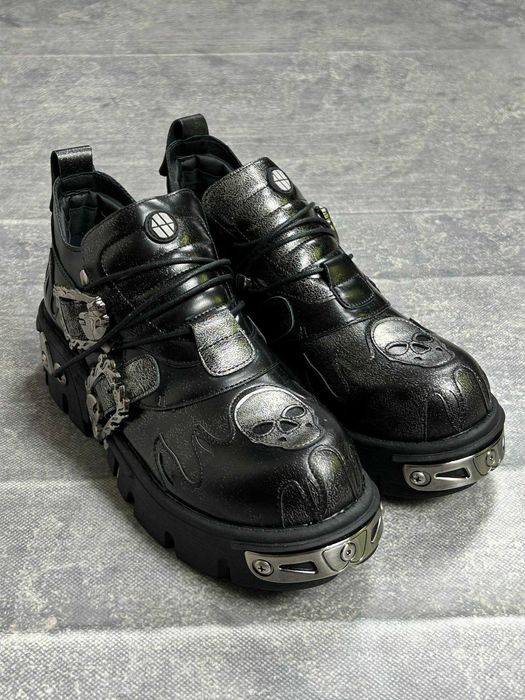 New Rock tank reactor boots black черевики чорні ботинки черные