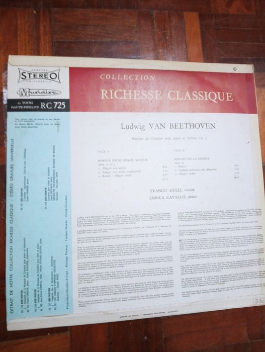 2x Beethoven - Musique De Chambre Pour Piano Violon Vol. I e II Vinil
