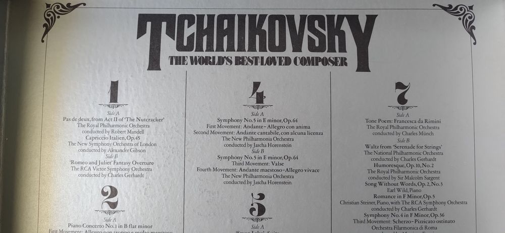 Coleção vinil do compositor Tchaikovsky