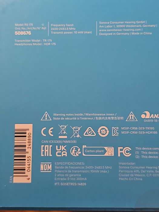 Sennheiser RS175 Czarny
Słuchawki Wokółuszne, Bezprzewodowe Sennheiser