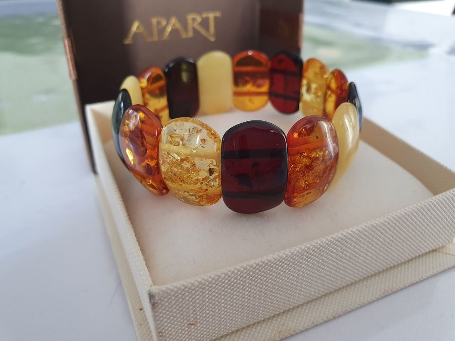 Bransoletka z kamienia bursztynu! Nowa!