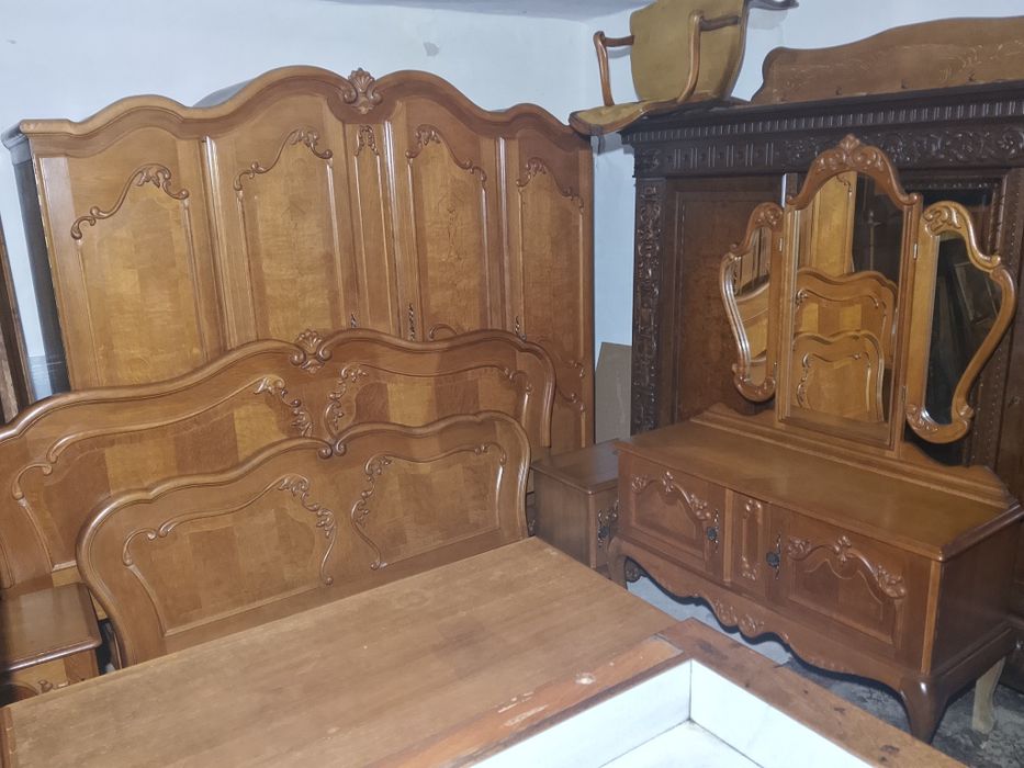 Stylowa sypialnia dębowa komplet stary Ludwikowski