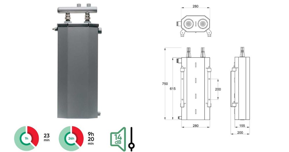 Kocioł indukcyjny Eko MIG 2f-6 z osprzętem, armaturą