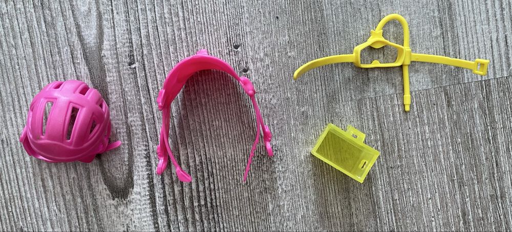 Sportowy zestaw dodatków dla lalki barbie na konia, do wody, rower