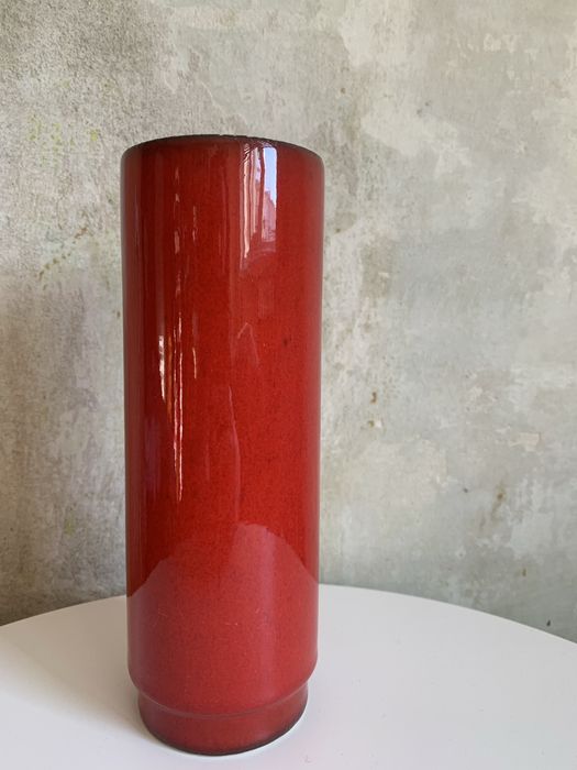 Ваза червона керамічна німецька, глечик керамічний