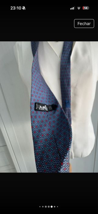 Gravata Hermès Azul