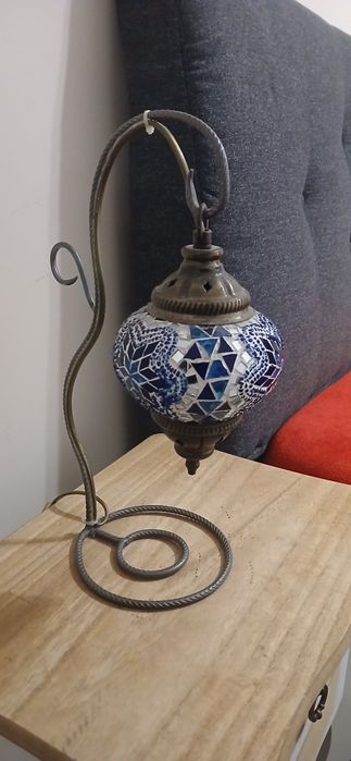 Abajur/ candeeiro de mesa turco artesanal