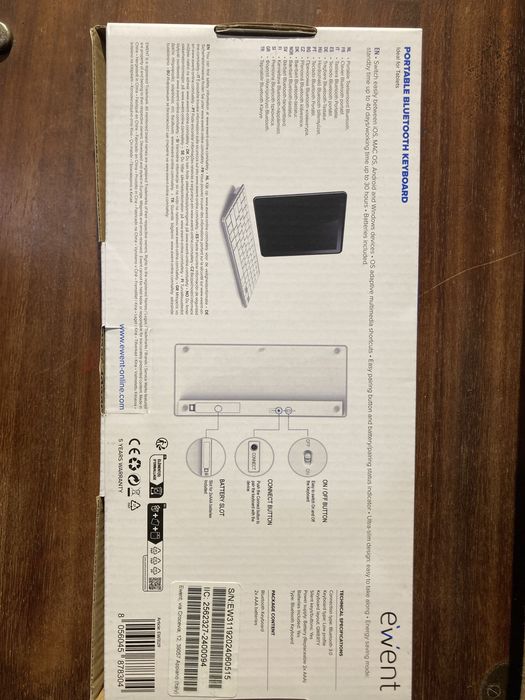 Teclado e-went bluetooth novo