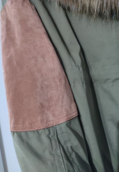 Kurtka parka khaki kożuch