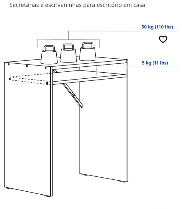 Secretária IKEA Torald como nova