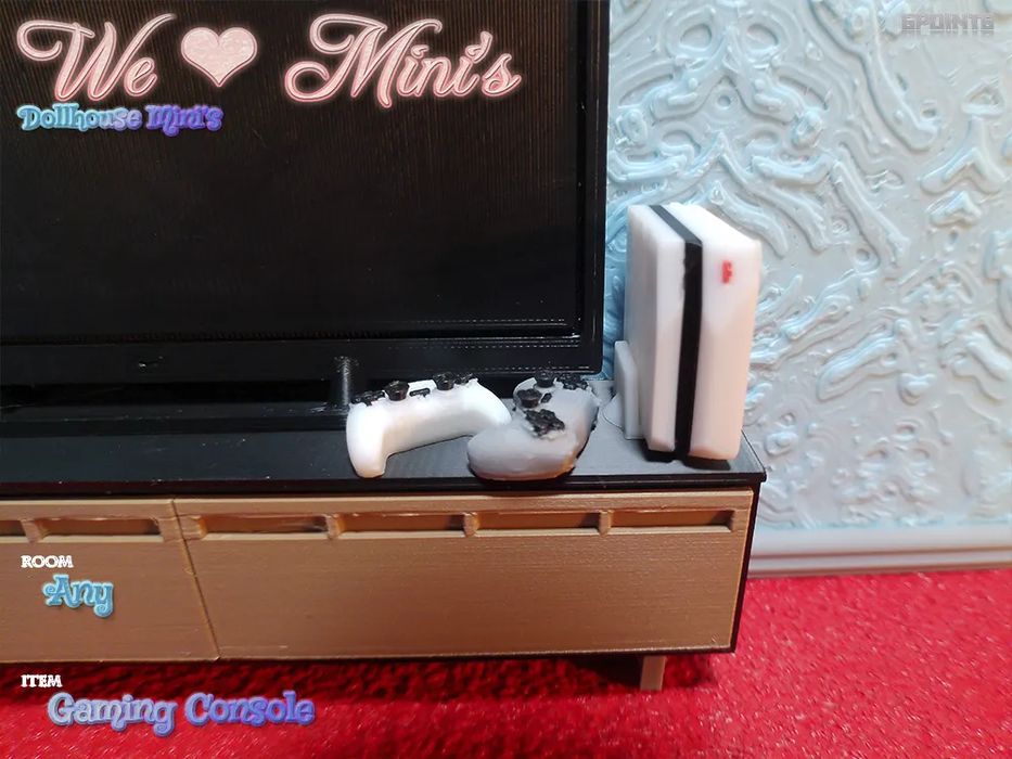 Consola de Jogos para Casa de Bonecas (Várias Escalas)