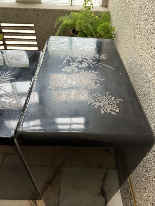 Conjunto 3 mesas laterais de apoio empilhaveis