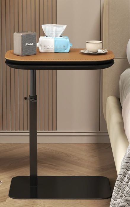 Stolik kawowy/pomocniczy regulowany obrotowy dwupoziomowy kolor orange