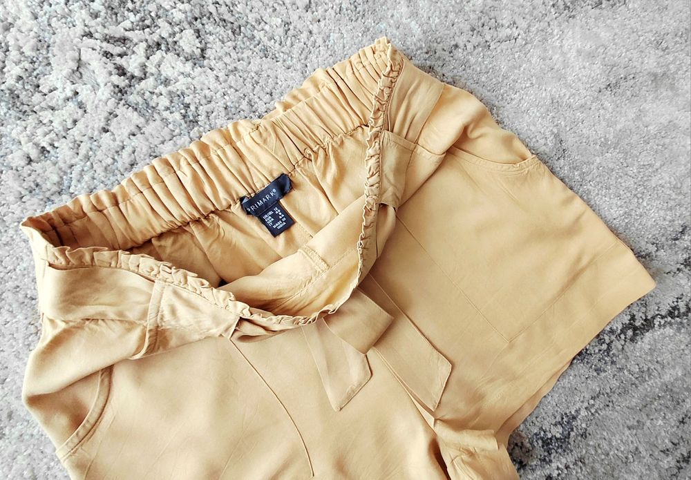 Primark extra wiskozowe krótkie Spodenki ciemny beż  roz. 40 _ L