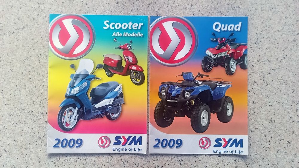 SYM Scooter Quad Program, Paleta modeli 2009. Prospekty.