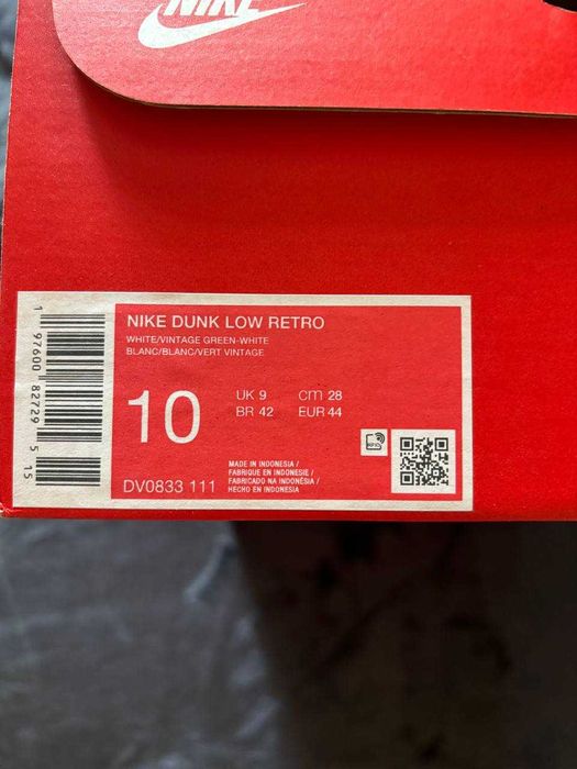 Білі чоловічі кросівки Nike Dunk Low Retro DV0833-111 44 (DV0833-111)