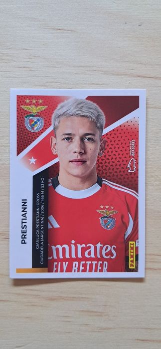 Cromo futebol de Prestianni(Liga Portuguesa)da Panini