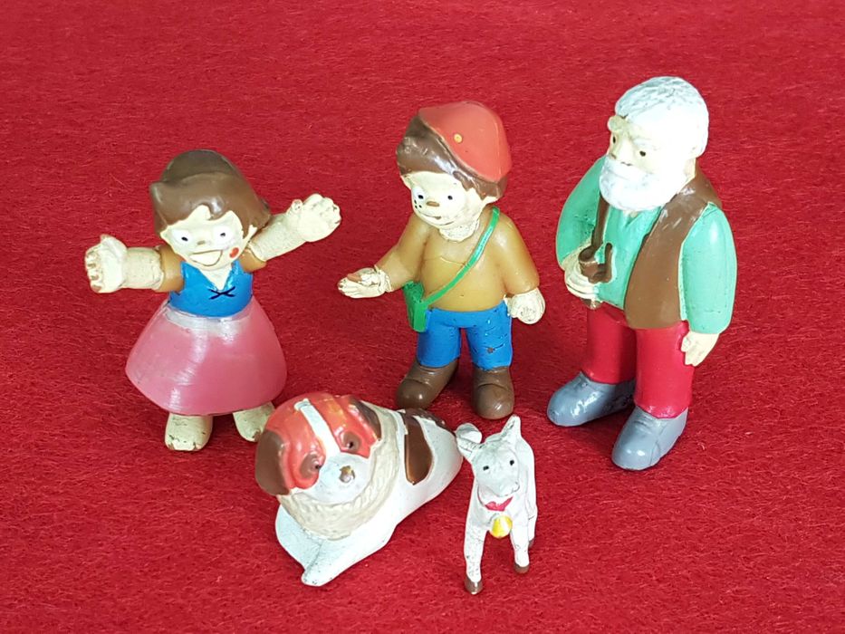 Bonecos em PVC, Set Completo série "Heidi  - A menina dos Alpes" dos Anos 70s