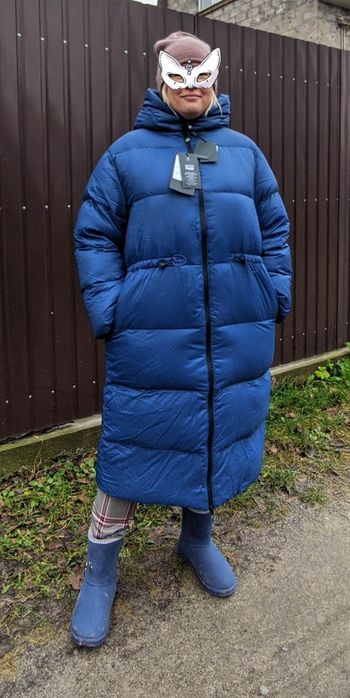 Пуховик синій довгий Finn Flare