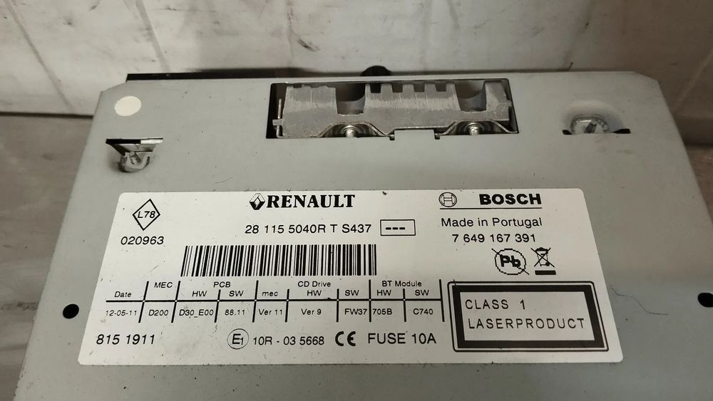 AUTO-RADIO / CD / DVD / GPS RENAULT MEGANE III / SCENIC III 2009-2015