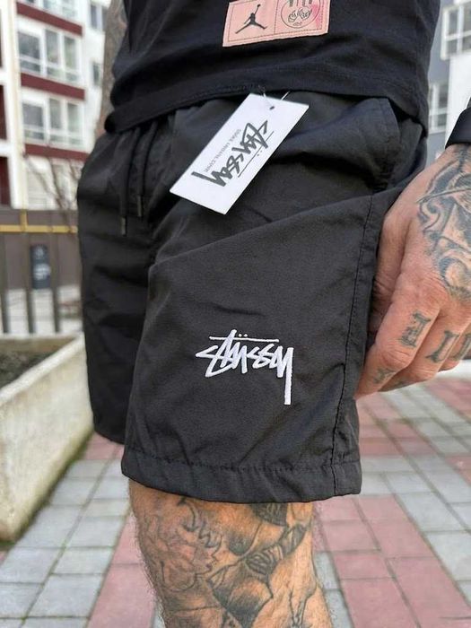 Шорты Черные Stussy goretex • Спортивні Шорти Стусси гортекс • Плавки нові