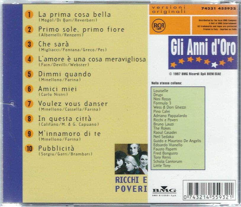 CD Ricchi E Poveri - Gli Anni D'Oro (1997) (RCA)