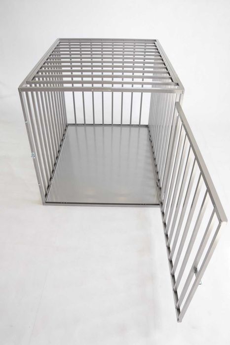 Klatka dla psa kennelowa transporter kojec mocny L 99x69x65 Aluminum