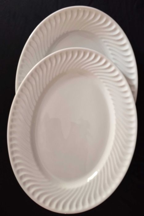 Lot 2X travessa oval pequena, coleção Sagres, Vista Alegre, porcelana