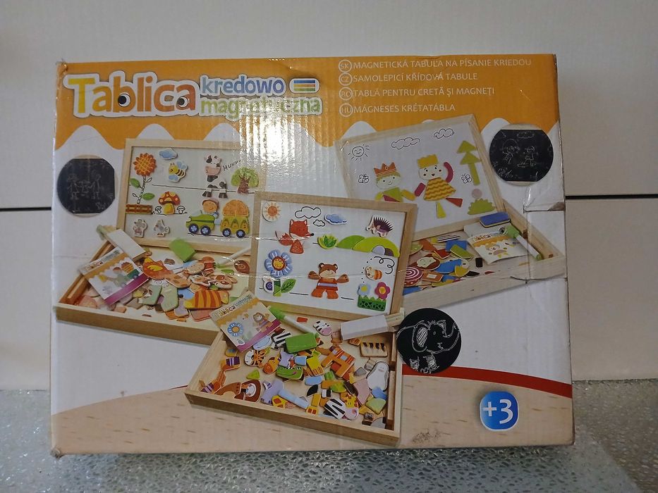 Tablica magnetyczna kredowa suchościeralna do rysowania dwustronna