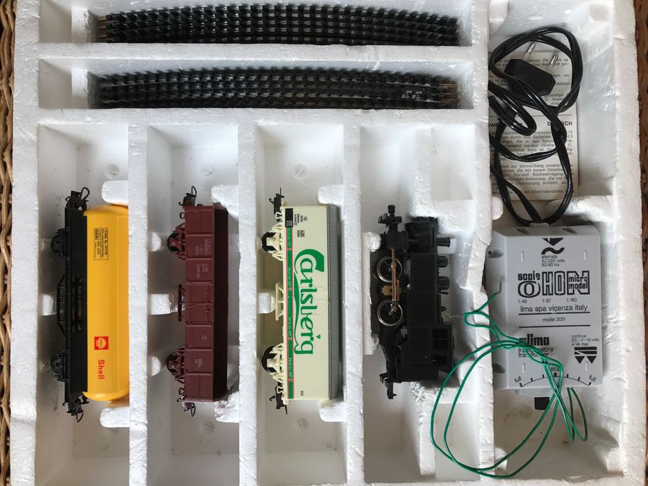 Trem electrico LimaHo 1:87 anos 70 completo