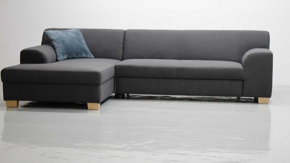 TML Narożnik funkcja spania ciemno popielaty kolor rozkładana rogówka