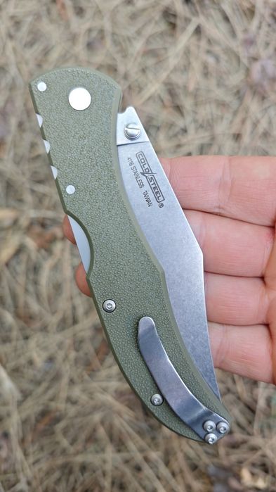 Cold Steel Range Boss OD Green (20KR7) складний тонкий ергономічний ніж на щодень, якісні матеріали, відміна якість і збірка , замок Tri-Ad lock