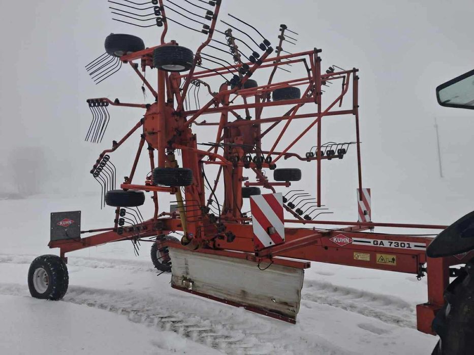 kuhn 7301zgrabiarka dwugwiazdowa/dwukaruzel grabi do środka\gwarancja/