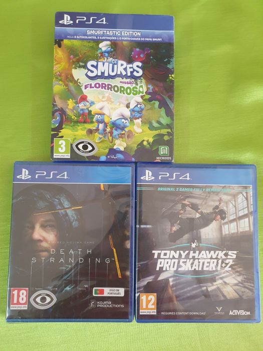 Jogos PS4 - Os Smurfs. Death Stranding..