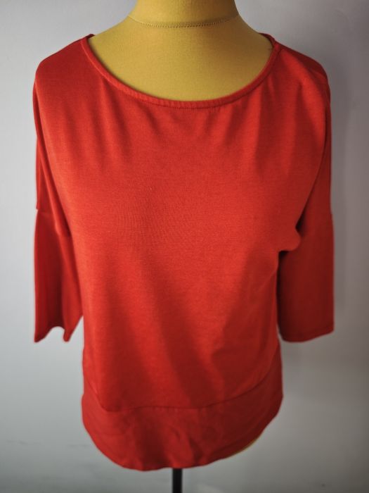 M&S Collection czerwona bluzka nietoperz rękaw 3/4 dl 70 pacha 68