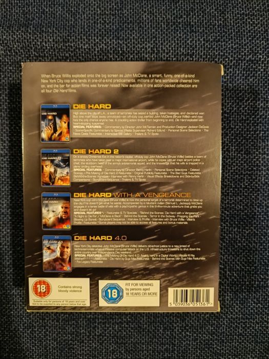 Pack "Die Hard" em Blu ray (portes grátis)