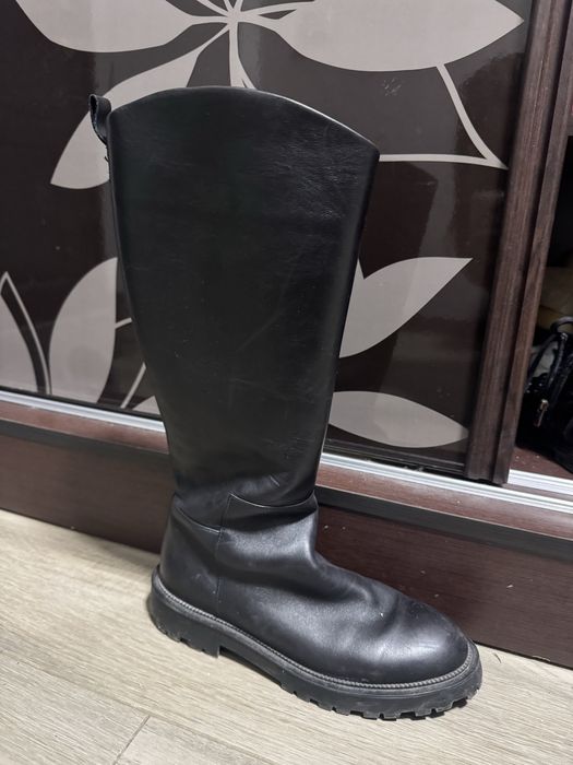 Шкіряні чоботи в жокейському стилі або труби 40 р