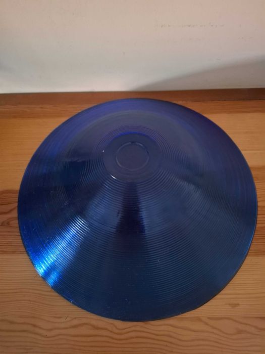 Tigela  / Taça grande azul de Cristal / Vidro